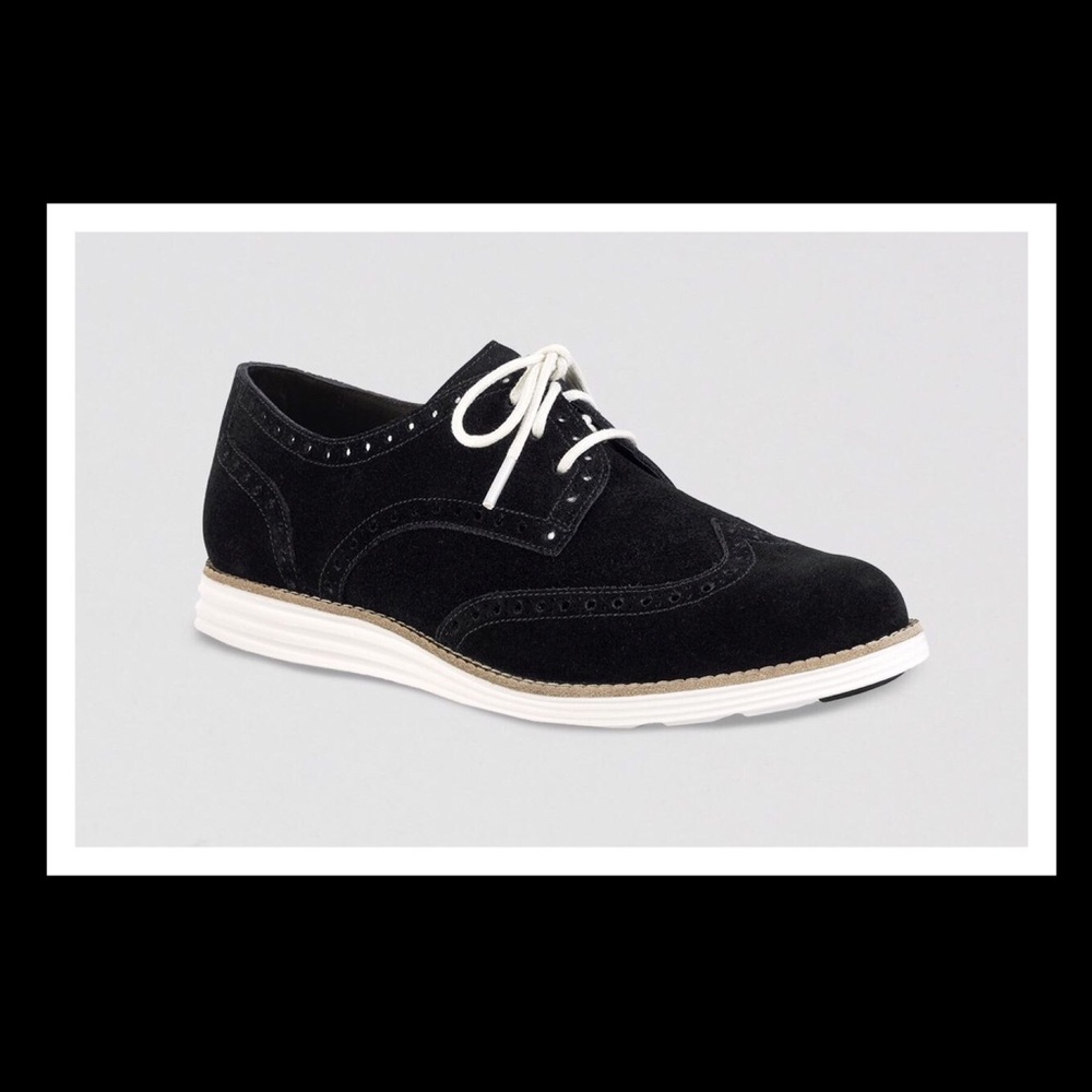 COLE HAAN LUNARGRAND SUEDE WINGTIP OXFORD  sz 5.5